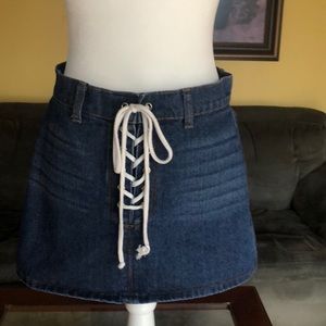 Denim mini skirt